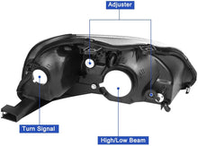 Cargar imagen en el visor de la galería, 1999-2000 Honda Civic Par Focos Fondo Negro (Chofer & Pasajero) - PAL Auto Parts