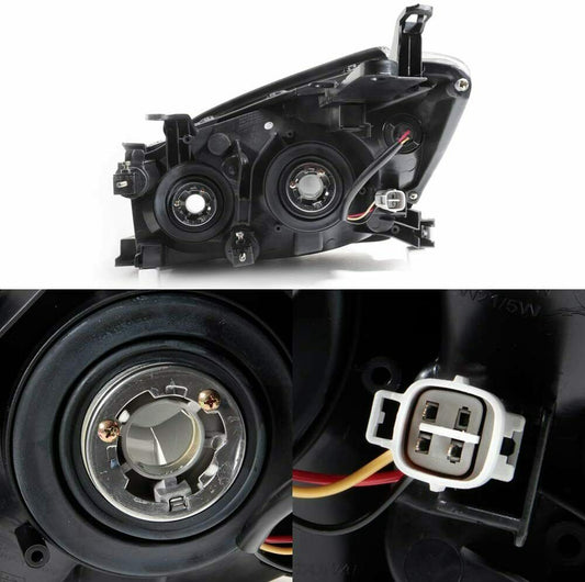 2006-2008 Toyota RAV-4/RAV4 Par Focos Fondo Negro (Chofer & Pasajero) - PAL Auto Parts