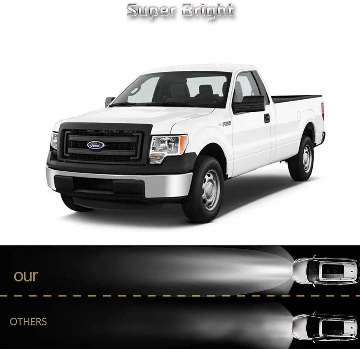2009-2014 Ford F-150 Raptor SVT Par Focos Fondo Cromado (Chofer & Pasajero) - PAL Auto Parts