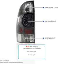 Cargar imagen en el visor de la galería, 2005-2011 Toyota Tacoma Par Focos Traseros Fondo Negro ( Chofer & Pasajero) - PAL Auto Parts