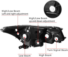 Cargar imagen en el visor de la galería, 2008-2012 Honda Accord Par Focos Fondo Negro (Chofer &amp; Pasajero) - PAL Auto Parts
