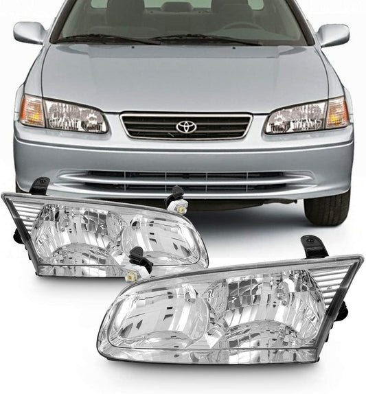 2000-2001 Toyota Camry Par Focos Fondo Cromado (Chofer & Pasajero) - PAL Auto Parts