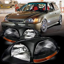 Cargar imagen en el visor de la galería, 1996-1998 Honda Civic Par Focos Fondo Negro (Chofer &amp; Pasajero) - PAL Auto Parts
