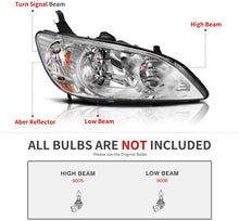 Cargar imagen en el visor de la galería, 2004-2005 Honda Civic Par Focos Fondo Cromado (Chofer & Pasajero) - PAL Auto Parts