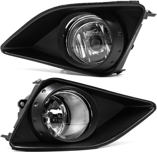 2009-2010 Toyota Corolla Par Focos Fog Lights Fondo Cromado (Chofer & Pasajero) - PAL Auto Parts