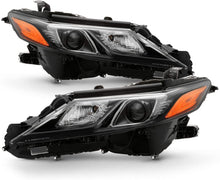 Cargar imagen en el visor de la galería, 2018-2019 TOYOTA CAMRY PAR FOCOS LED DRL PROJECTOR FONDO NEGRO (CHOFER & PASAJERO) - PAL Auto Parts
