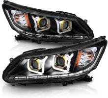 Cargar imagen en el visor de la galería, 2013-2015 Honda Accord Par Focos Fondo Negro LED U (Chofer & Pasajero) - PAL Auto Parts
