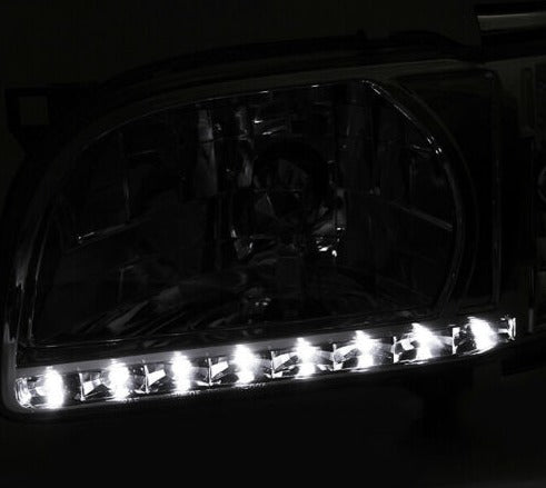 2001-2004 Toyota Tacoma Focos LED Fondo Cromado (Chofer & Pasajero) - PAL Auto Parts