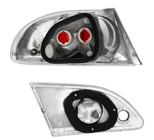 1998-2002 Toyota Corolla Par Focos Traseros Fondo Negro (Chofer & Pasajero) - PAL Auto Parts