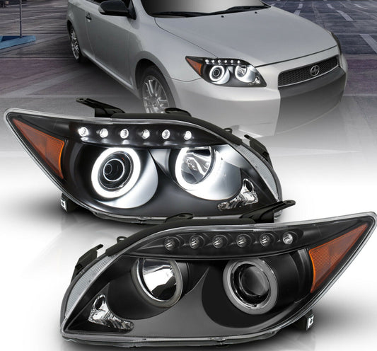2004-2010 Scion TC Coupe LED TUBE Focos Fondo Negro (Chofer & Pasajero) - PAL Auto Parts