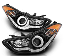 Cargar imagen en el visor de la galería, 2011-2013 Hyundai Elantra Par Focos LED Fondo Negro (Chofer &amp; Pasajero) - PAL Auto Parts
