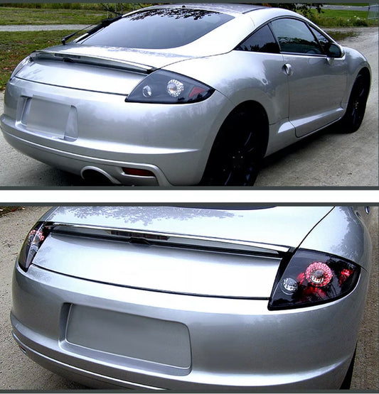 2006-2011 Mitsubishi Eclipse Par Focos traseros Fondo Negro ( Chofer & Pasajero) - PAL Auto Parts
