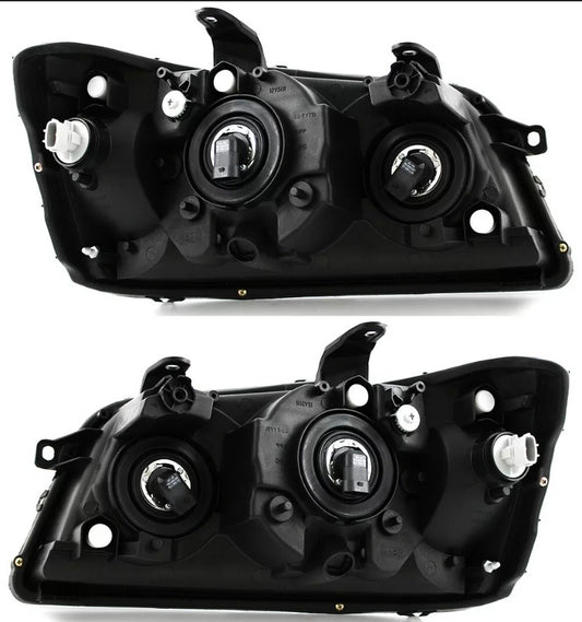 2001-2003 Toyota HighLander Par Focos Fondo Negro (Chofer & Pasajero) - PAL Auto Parts