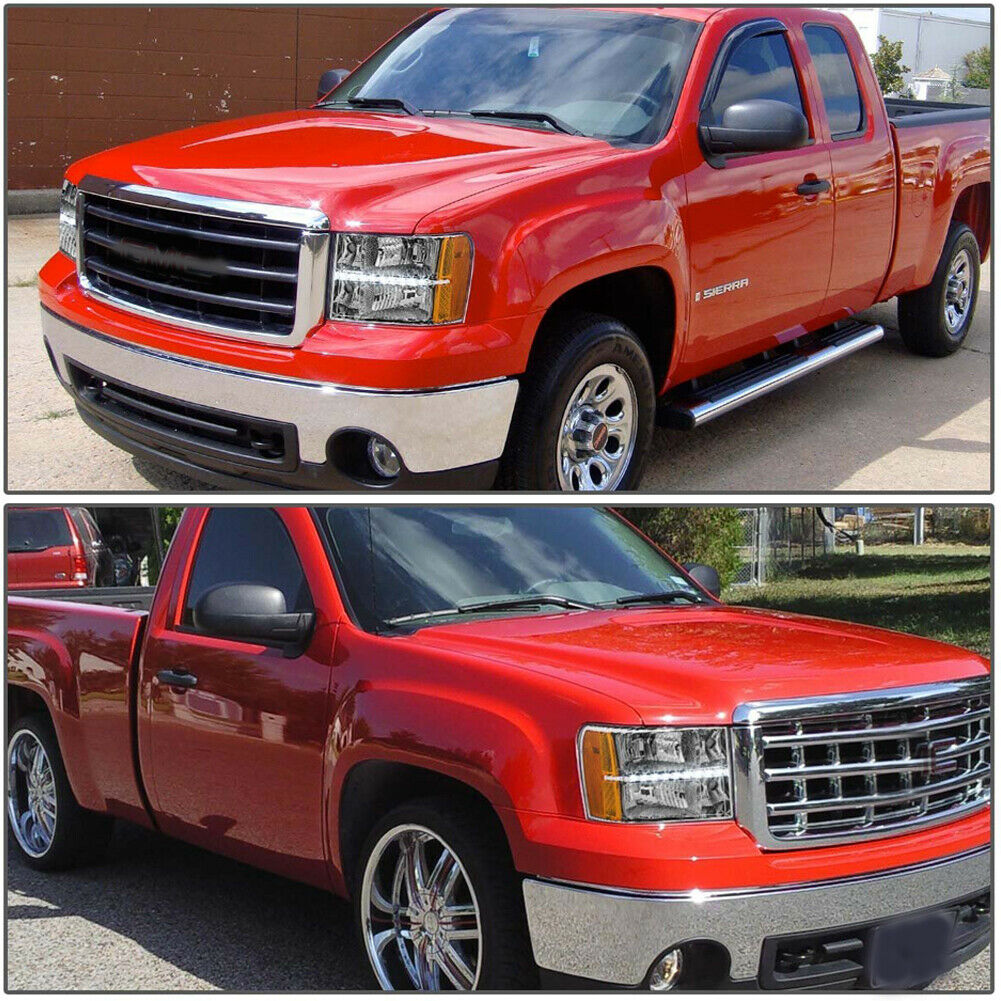 2007-2014 GMC Sierra Par Focos Fondo Cromado (Chofer & Pasajero) - PAL Auto Parts