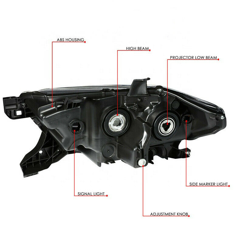 2016-2018 Toyota Tacoma par Focos Fondo Negro (Chofer & Pasajero) - PAL Auto Parts