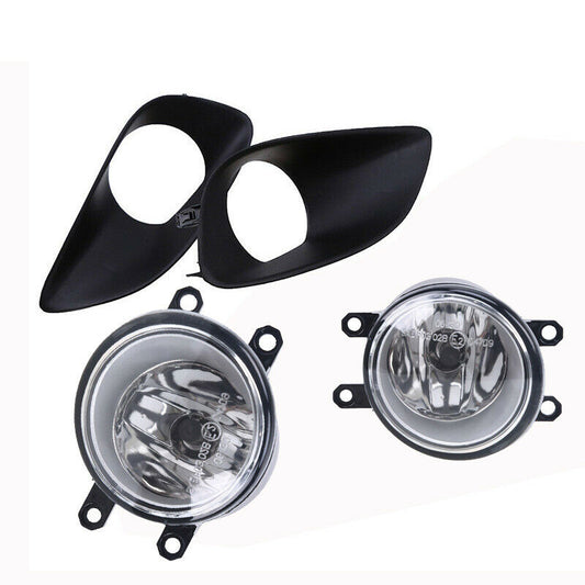 2007-2010 Toyota Yaris Sedan Par Focos Fog Lights Fondo Cromado (Chofer & Pasajero) - PAL Auto Parts