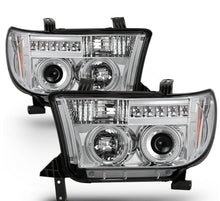 Cargar imagen en el visor de la galería, 2007-2013 Toyota Tundra / 2008-2017 Sequoia LED DRL HALO Par Focos fondo Cromado ( Chofer & Pasajero) - PAL Auto Parts