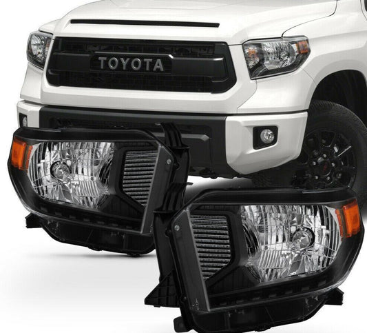2014-2017 Toyota Tundra Par Focos Fondo Negro ( Chofer & Pasajero) - PAL Auto Parts