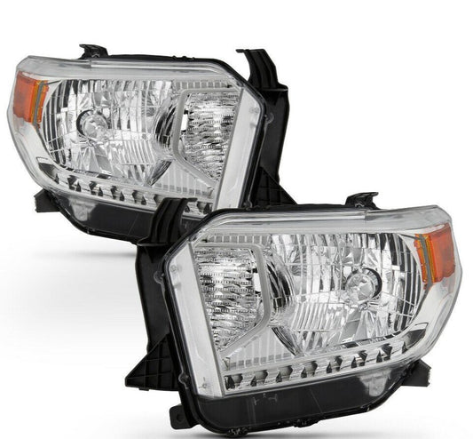 2014-2017 Toyota Tundra Par Focos Fondo Cromado ( Chofer & Pasajero) - PAL Auto Parts