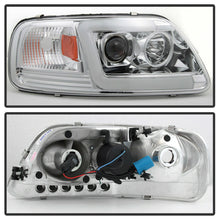 Cargar imagen en el visor de la galería, 1997-2003 Ford F-150 Expedition Par Focos LED DRL TUBE Fondo Cromado (Chofer & Pasajero) - PAL Auto Parts