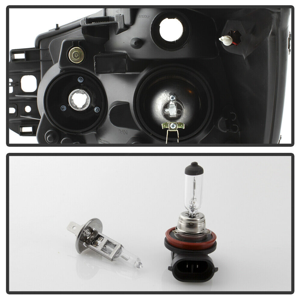 2004-2015 NISSAN TITAN/ 2004-2007 NISSAN ARMADA PAR FOCOS FONDO NEGRO HALO LED PROJECTOR (CHOFER & PASAJERO) - PAL Auto Parts