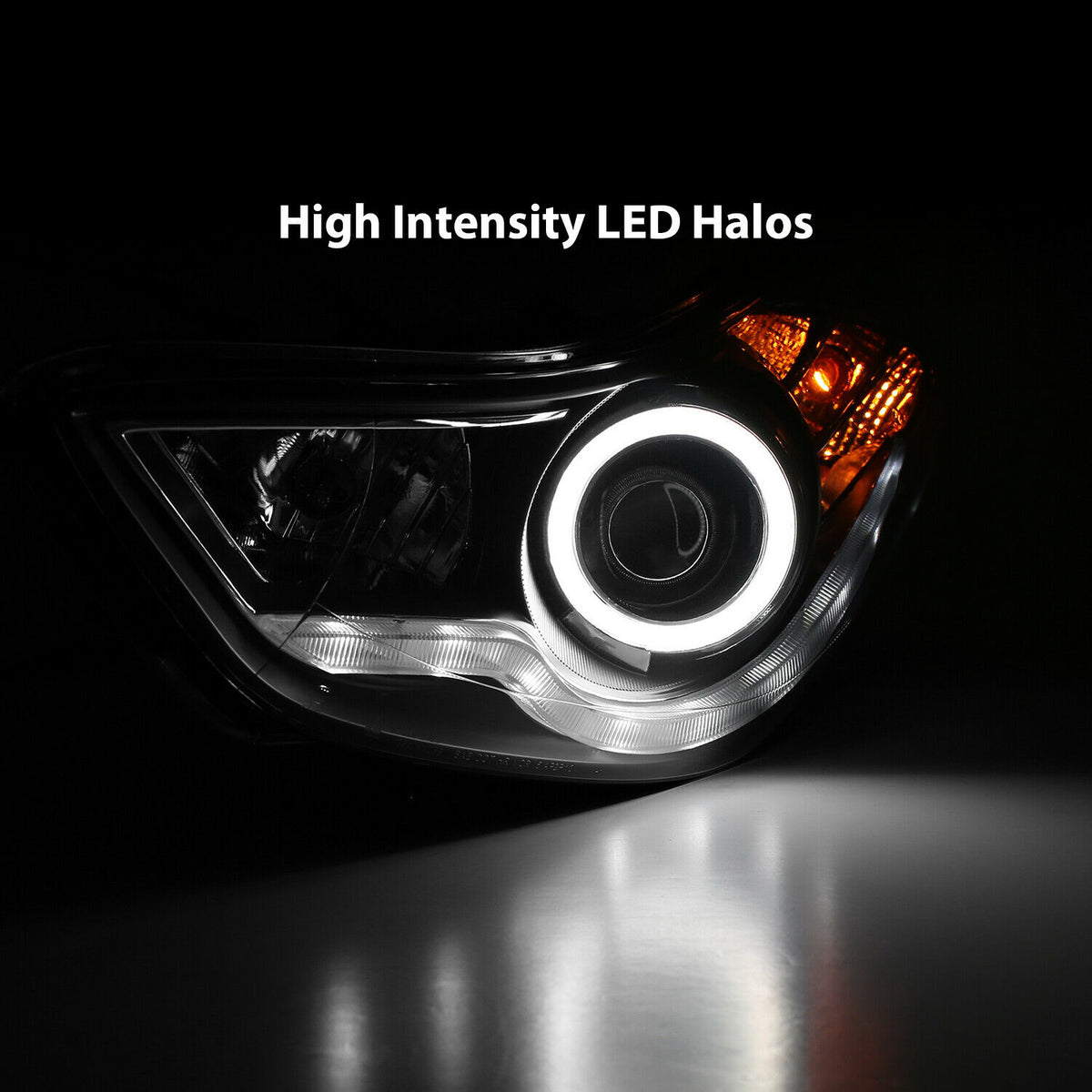 2011-2013 Hyundai Elantra Par Focos LED Fondo Negro (Chofer & Pasajero) - PAL Auto Parts