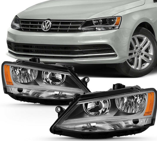 2011-2018 Volskagen Jetta Par Focos FondoNegro (Chofer & Pasajero) (Chofer & Pasajero) - PAL Auto Parts