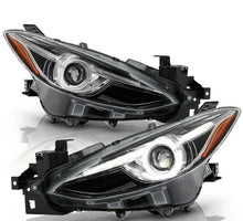 Cargar imagen en el visor de la galería, 2014-2016 Mazda 3 Par Focos Fondo Negro Halogen LED TUBE ( Chofer & Pasajero) - PAL Auto Parts