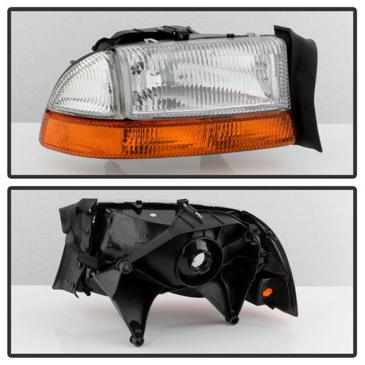 1997-2004 Dodge Dakota Par Focos Fondo Cromado ( Chofer & Pasajero) - PAL Auto Parts