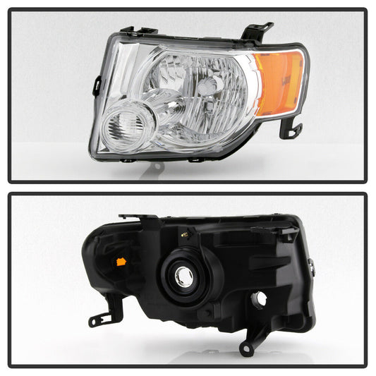 2008-2012 Ford Escape Par Focos Fondo Cromado ( Chofer & Pasajero ) - PAL Auto Parts
