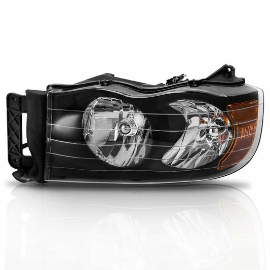 2002-2005 Dodge RAM 1500 Par Focos Fondo Negro (Chofer & Pasajero) - PAL Auto Parts