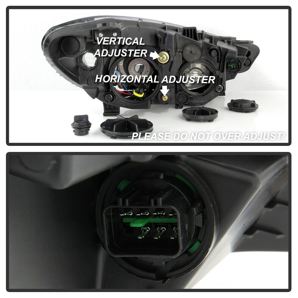2014-2016 KIA FORTE Par Focos Fondo Negro (Chofer & Pasajero) - PAL Auto Parts