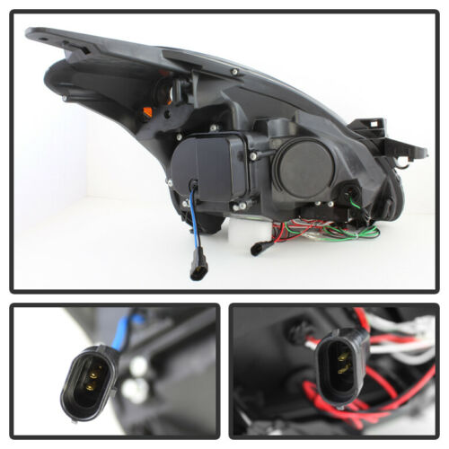 2010-2012 NISSAN ALTIMA SEDAN PAR FOCOS FONDO NEGRO LED TUBE PROJECTOR ( CHOFER & PASAJERO) - PAL Auto Parts