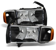 Cargar imagen en el visor de la galería, 1999-2001 DODGE RAM 1500 SPORT MODEL PAR FOCOS FONDO NEGRO (CHOFER & PASAJERO) - PAL Auto Parts