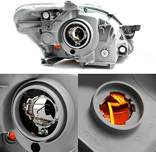 2007-2012 Toyota Yaris Sedan Par Focos Fondo Negro (Chofer & Pasajero) - PAL Auto Parts