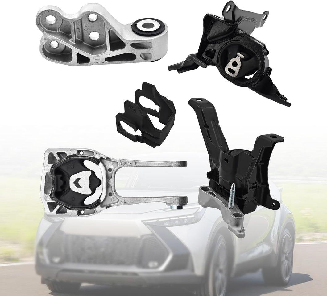 Engine Mounts & Transmission Mount, 4PCS Set Compatible with 2018-2022 Toyota C-HR LE XLE Nightshade 2.0L