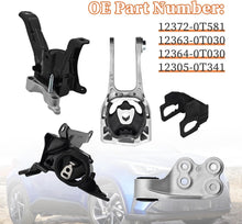 Cargar imagen en el visor de la galería, Engine Mounts &amp; Transmission Mount, 4PCS Set Compatible with 2018-2022 Toyota C-HR LE XLE Nightshade 2.0L
