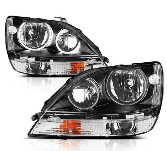 2001-2003 Lexus RX300 Par Focos Fondo Negro ( Chofer & Pasajero ) - PAL Auto Parts