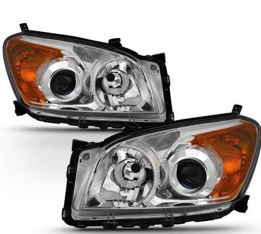 2009-2012 Toyota RAV-4 Par Focos Fondo Cromado (Chofer & Pasajero) - PAL Auto Parts