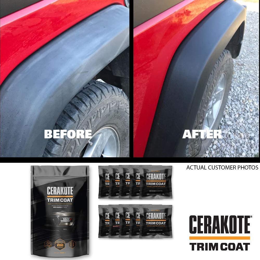 CERAKOTE Kit de revestimiento de cerámica – Restaurador rápido de plástico – Restauración garantizada para durar más de 200 lavados - PAL Auto Parts