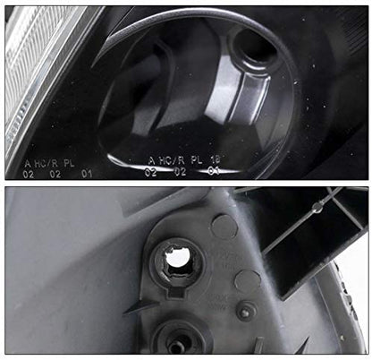 2002-2004 Honda CR-V/CRV Par Focos Fondo Negro (Chofer & Pasajero) - PAL Auto Parts