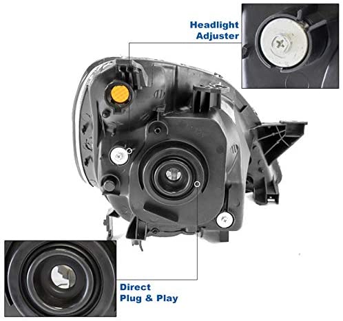 2002-2004 Honda CR-V/CRV Par Focos Fondo Negro (Chofer & Pasajero) - PAL Auto Parts