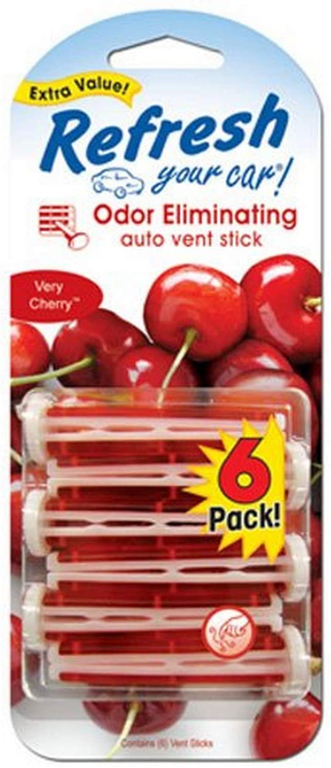 Ambientador Refresh, 6 Pack, Cherry, Ventana Stick. - PAL Auto Parts