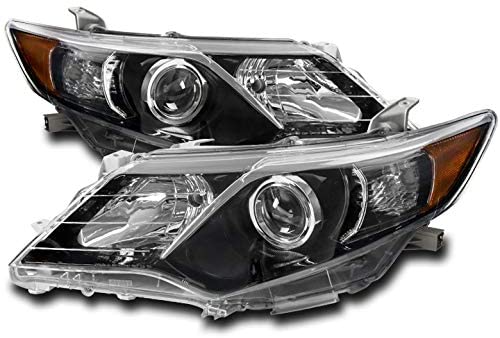 2012-2014 Toyota Camry Par Focos Fondo Negro (Chofer & Pasajero) - PAL Auto Parts