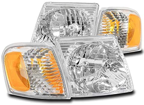 2001-2005 Ford Explorer Par Focos Fondo Cromado (Chofer & Pasajero) - PAL Auto Parts