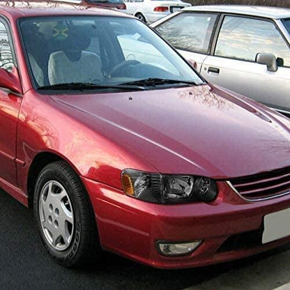 2001-2002 Toyota Corolla Par Focos Fondo Negro (Chofer & Pasajero) - PAL Auto Parts