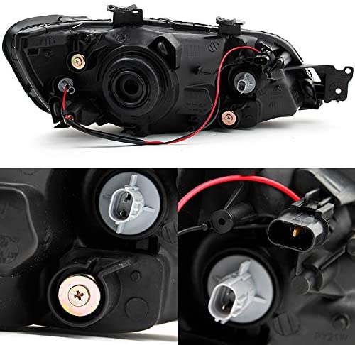 2002-2003 Mitsubishi Lancer Par Focos Fondo Negro (Chofer & Pasajero) - PAL Auto Parts