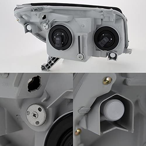 2003-2006 Toyota Four 4Runner Par Focos Fondo Negro (Chofer & Pasajero) - PAL Auto Parts