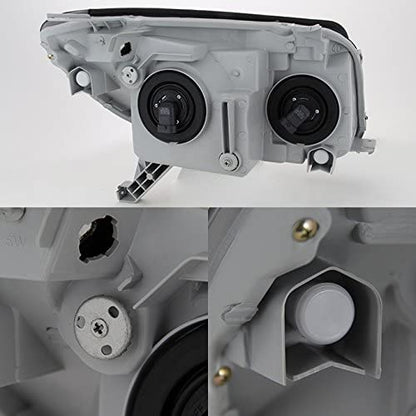 2003-2006 Toyota Four 4Runner Par Focos Fondo Negro (Chofer & Pasajero) - PAL Auto Parts