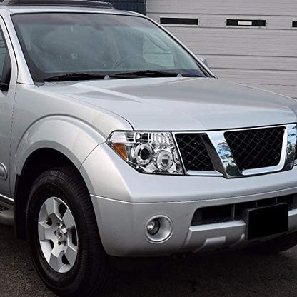 2005-2008 NISSAN PATHFINDER/ FRONTIER 2005-2007 PAR FOCOS LED HALO FONDO CROMADO (CHOFER & PASAJERO) - PAL Auto Parts